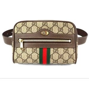 Gucci Tan and Brown Logo Belt Bag